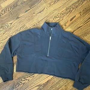 Gray garage quarter zip